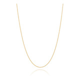 Cordão Rommanel 50 Cm Feminino Cadeado Fol Ouro 18k 531639