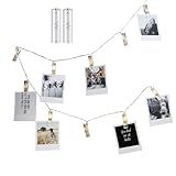 Cordão Varal De Led Luminoso Mini Pregador Prendedor Para Fotos Decoração Pilhas Inclusas Fio Fada Decorativo Pregador Grampinho 4 M 20 Pregadores Luz Branco Quente 1 