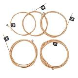 Cordas De Baixo De Aço Inoxidável De 5 Cordas Conjunto De Substituição De Baixo Elétrico De 5 Cordas Cordas De Baixo De Madeira Acessórios De Instrumento Musical
