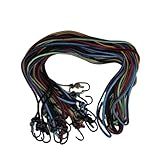 Cordas Elásticas Com Gancho- 10 Unidades- 1 Metro- Para Bagageiro De Moto E Bicicleta- Multicoloridas