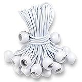 Cordas Elásticas De Bola De 10 Cm 50 Peças De Bolas De Lona Brancas Resistentes Para Acampamento Abrigo Carga Tela De Projetor Bastões De Barraca Resistentes A UV