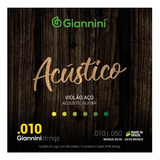 Cordas Violão Aço 010 Bronze Série Acústico Giannini