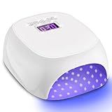 Cordless UV LED Nail Lamp BETE 80W Rechargeable LED Nail Dryer Light For Nails Gel Polish Professional UV Light For Nails With 4 Timer Setting Smart Sensor For Salon Home