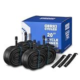 Corki Corki Ciclos Tubo De Bicicleta De 20 Polegadas Pacote Com 4 Cabe Em Tamanhos De Pneus 20 X 1 35 1 375 1 4 1 5 Substituição De Tubo De Bicicleta De Borracha Butílica 20 Válvula Schra