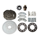 Coroa 44d Kit Fixação Corrente Pinhão Saca Moskito