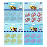 Coroa 5cm Strass Para Pet Kit Com 4 Cartelas Coloridas