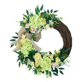 Coroa De Hortênsia Artificial Coroa De Primavera Para Porta