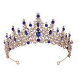 Coroa De Noiva Casamento Dourada Porta Coque Azul T107