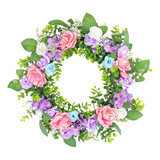 Coroa De Rosas Porta Frontal Coroa De Flores De Primavera