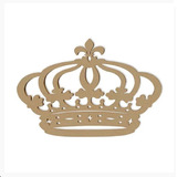 Coroa Princesa Flor De Liz 50cm Mdf