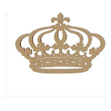 Coroa Princesa Flor De Liz 8cm Mdf 10 Peças