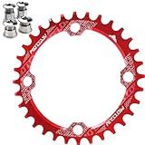 Coroa Single Única Narrow Wide Bcd 104mm 32 34 36 38 Mountain Bike Bicicleta MTB Vermelho 36d 