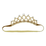 Coroa Tiara Elástica Princesa Infantil Enfeite De Cabeça Cor Dourado