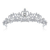 Coroa Tiara Noiva Debutante Prata Porta
