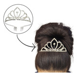 Coroa Tiara Strass Noiva Debutante Casamento Miss C Pente