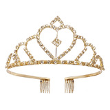 Coroa Tiara Strass Noiva Debutante Luxo C Pente Festa Moda