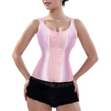 Corpete Corset Corselet Espartilho Cinta Alça Rosa A M633