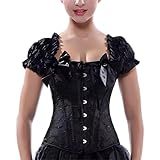 Corpete Corset Corselet Espartilho Modela Cintura Melhora Postura Alça Floral Linha Casual Preto M569