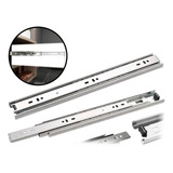 Corrediças Telescópicas Para Gaveta 55cm 40kg Móveis Metal Cor Cromado