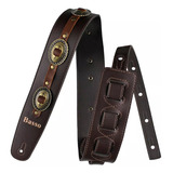 Correia Alça Country Marrom Basso Guitarra Baixo Violão