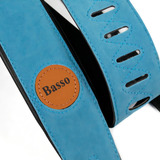 Correia Baixo guitarra Basso Classic Line Camurça Cor Azul Cla02