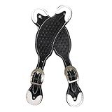 Correia De Espora QM Esteirada Para Cavalgadas Super Resistente Preto 