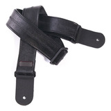 Correia Em Couro Legítimo Para Baixo Guitarra Violão Ibox Cor Preto