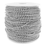Corrente Bolinha Aço Inox Chaveiros Distintivos Tag 2 4mm 1m