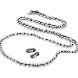 Corrente Bolinhas Inox 90cm X 2 0mm 2mm Colar Pulseira