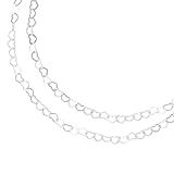 Corrente Colar Cordão Prata Com Corações Entrelaçados Feminina Prata 925 Original
