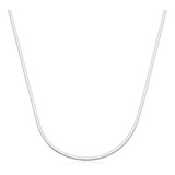 Corrente Colar Gargantilha Rabo De Rato Fino 60 Cm Prata 925