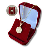 Corrente Colar Medalha Cruz São Bento Folheada Ouro Brinde