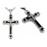 Corrente Colar Pingente Crucifixo Bizantina Aço Frete Grátis