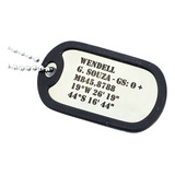 Corrente Colar Placa Identificação Tag Militar Personalizada