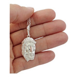 Corrente Com Rosto De Cristo Prata 950 Frete Grátis