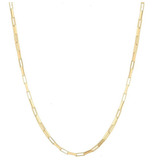 Corrente Cordão Elo Quadrado Grossa 70cm Ouro 18k 750 Maciça