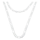 Corrente Cordão Masculino 3 X 1 5mm Maciça Prata 925 60cm Cor Prateado