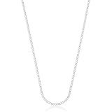 Corrente Cordão Masculino Escama Grumet Em Prata 925 3mm - 70 Cm