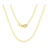 Corrente Cordão Piastrine 50cm Ouro 18k Feminina 1 2mm Cor Amarelo