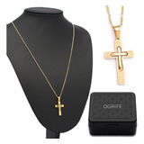 Corrente Cordão Pingente Aço Ogrife J 278 Banhado Ouro