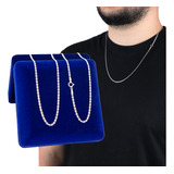 Corrente Cordão Prata 925 Masculino Piastrine 60 Cm Fina 2mm