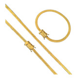 Corrente Cordão Pulseira Flat Banhada A Ouro 18k Masculino
