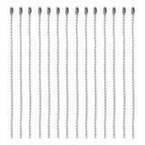 Corrente De Bolinha 12cm C Canoa Para Chaveiro 300 Unidades