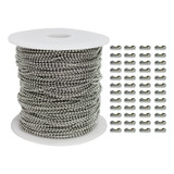 Corrente De Bolinha 2mm 40 Metros Prata Fecho Canoa