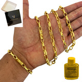 Corrente De Ouro Masculina Em Moeda Antiga Não Suja brinde 