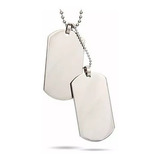 Corrente E 2 Placas Militar Dog Tag Aço Inox Ref 307