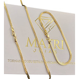 Corrente E Pulseira Grumet Masculina 3mm Banhado A Ouro 18k