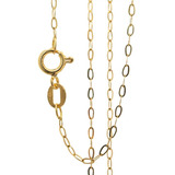 Corrente Feminina Bailarina Ouro 18k 750 65cm