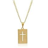 Corrente Masculina 3x1 2mm Com Pingente Cruz Folheado A Ouro 18K Cordão Colar Gargantilha Semi Joia Dourado Caixa De Presente