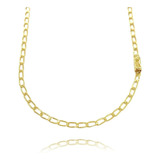 Corrente Masculina 60 Cm Fecho Gaveta Banho Ouro 24k C Nf
